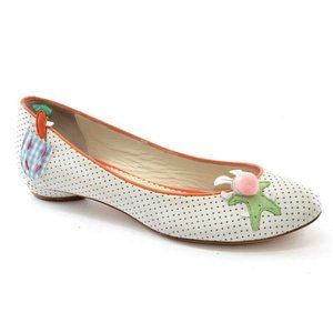 Maloles Paris Bunny White Ballet Flats 36.5 New